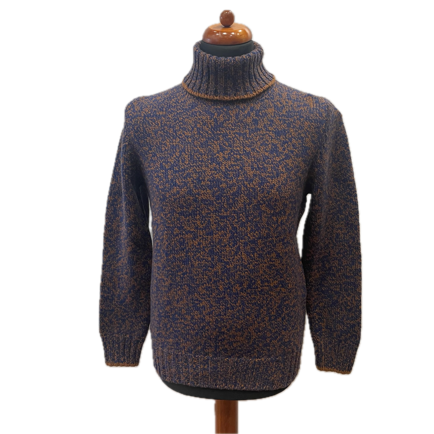 Merino wool patterned Roll Neck