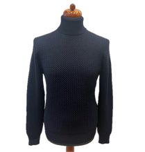 Load image into Gallery viewer, Roll neck in Navy Blue merino wool
