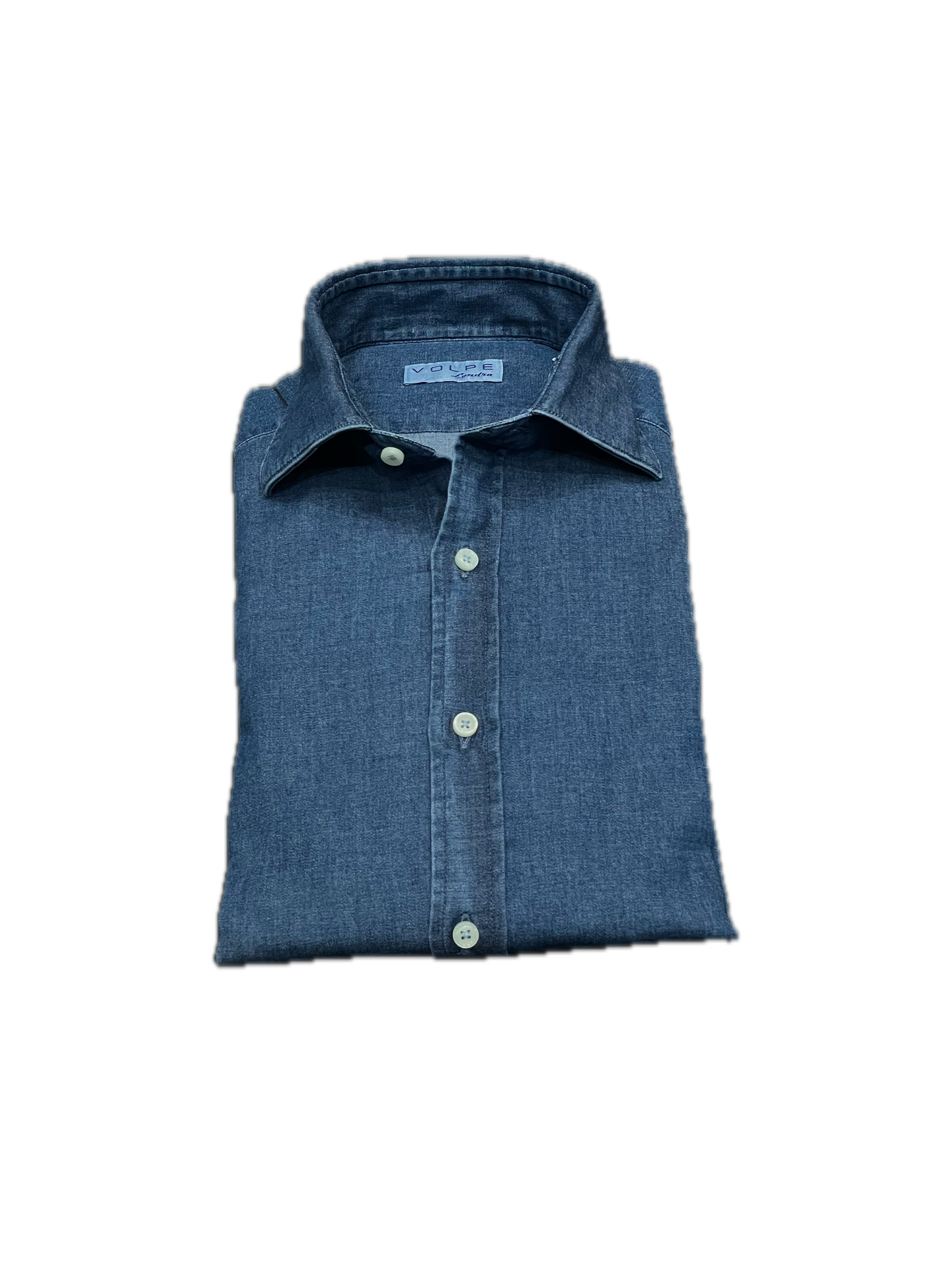 Long sleeve washed denim shirt