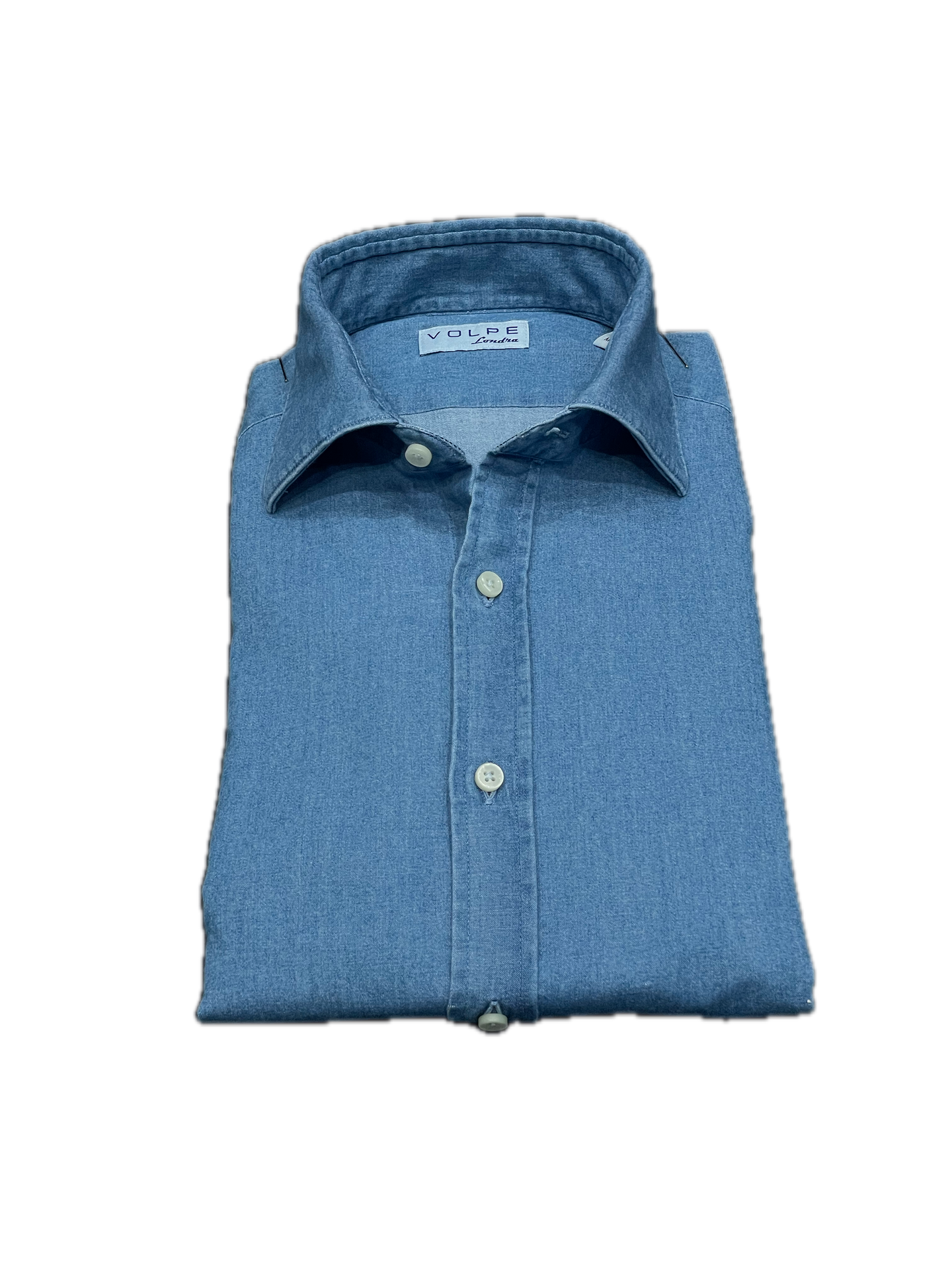 Long sleeve washed denim shirt