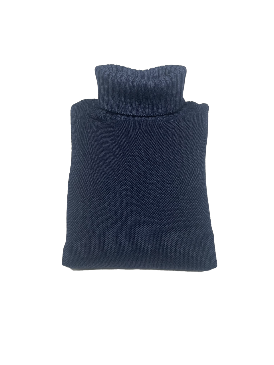 Roll neck in navy wool