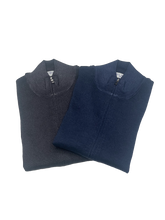 Load image into Gallery viewer, Full Zip sweater zip in grey vintage merino wool
