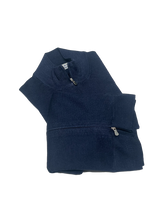 Load image into Gallery viewer, Full Zip sweater zip in navy vintage merino wool
