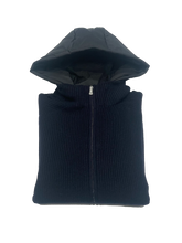 Load image into Gallery viewer, Zip Fronted Jacket in Navy Zegna Barufa Rainwool
