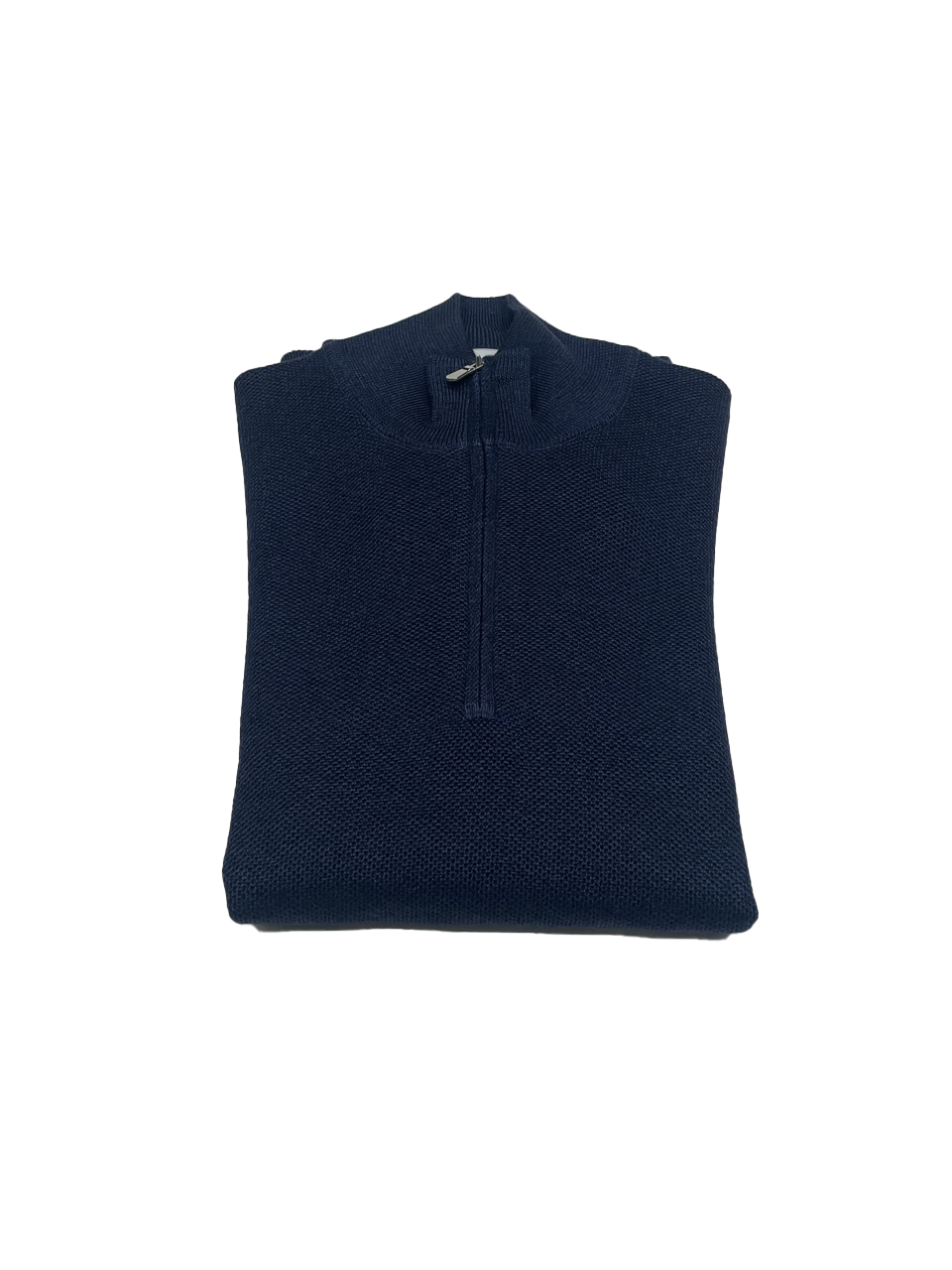 Quarter zip in navy wool