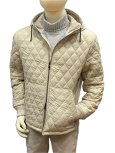 Load image into Gallery viewer, Nylon quilted short coat with fixed hood
